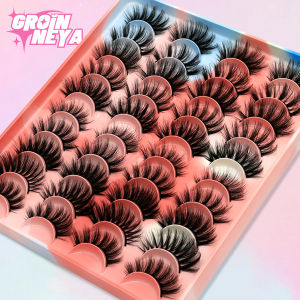 GROINNEYA 5/10/20 Pairs 3D Faux Mink Eyelashes Natural Thick Long False Lashes Dramatic Fake Eyelash Eyes Makeup  Beauty