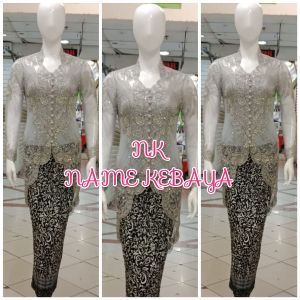 set kebaya wisuda kebaya payet + longtorso dan rok jadi