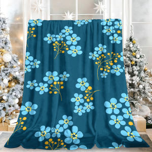 Beast Kingdom | Magenta Floral Print Thanksgiving Lightweight Quick Drying Flannel Fleece Super Cozy for Cold Winter Nights Snuggling