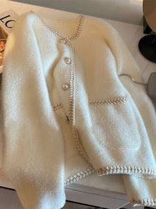 French Style Wool Cashmere Knit Cardigan