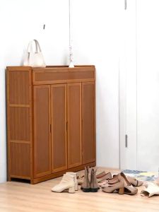 Bamboo Shoe Cabinet Large-capacity Multi-layer Dust-proof Shoe Cabinet Porch Shoe Cabinet Kabinet Kasut Dengan Pintu 鞋柜
