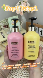 LBLS Sakura Niacinamide Body Lotion and Rose Fragrance Collagen Glutathione Niacinamide Body Lotion Whitening Firming Skin Sakura SPF90+ Whitening Lotion Moisturize