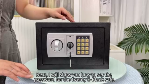 Electronic Digital Keypad Security Safe Box Heavy‑Duty Steel Fire Lock Box Safe Cabinet for Storing Cash Jewellery