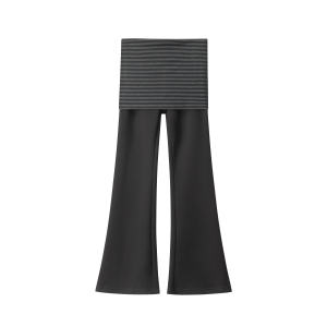 Flared Stripe Patchwork Slim Fit Elastic Yoga Pants