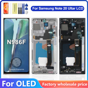For AMOLED N986 With Frame For Samsung Note 20 Ultra 5G LCD S986U S986N Display Touch Screen Digitizer Assembly Replace