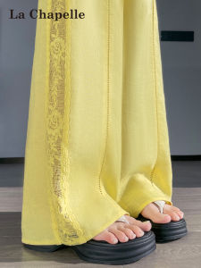 La Chapelle | Lace Hollow High Waist Trousers