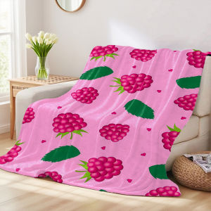Beast Kingdom | Sweet Raspberry Flannel Luxury Blanket Lightweight And Comfortable Woolen Blanket Ultra-Fine Fiber