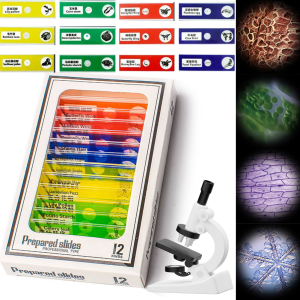 Kid Science Experiment Pocket Microscope with LED Light 60-120x Battery Powered Home School Biological Science Educational Toys