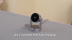 Essager Qi2.2 25W Magnetic 3-in-1 Wireless Charging Station Built-in TEC Semiconductor Cooling System Type-C PD Fast Charging Dock Universal Multi Device Charger for iPhone 12 13 14 15 16 17 Huawei Samsung Xiaomi Bluetooth Earbuds Smart Watch