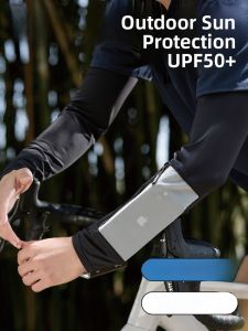Miiow | Mens Ice Sleeve Sunscreen Outdoor Cycling Driving UV Protection Summer Thin Hand Protector Sleeve Pocket Design Sporty Style