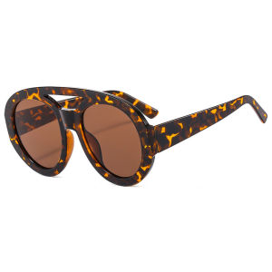 Quá Khổ Cầu Đôi Kính Mát UV400 Chống Phản Quang Photochromic Polycarbonate Ống Kính Cổ Điển Punk Vàng Kính Thời Trang Cho Phụ Nữ Và Nam Giới