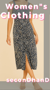 เดรสสายเดี่ยวลายดอกไม้แบบติดกระดุมหน้า (Floral Button-Front Sleeveless Dress)_SecondhanD_SP006