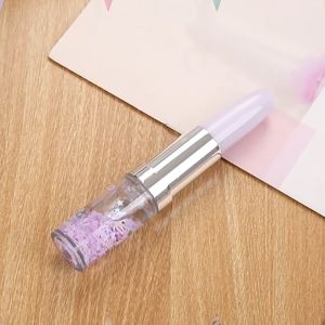 Pulpen gel lipstik pink ungu hijau glitter gel pen imut pena bolpoin ballpoint bulpen bolpen