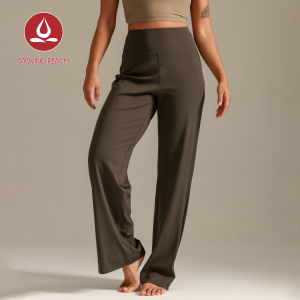 Moving Peach Draped Wide-Leg Pants women High Waist Loose Sports Pants Back Pocket  Cloud-Touch Lycra Wide Waist Band Breezy Cool Daily wear jogging Yoga ELG