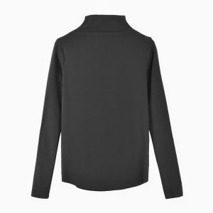 High Neck Long Sleeve Womens Base Shirt Slim Fit Pure Color T-Shirt Stylish Korean Version Early Autumn Fashion Top