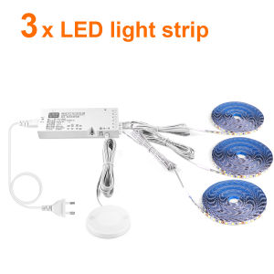 LED Under Cabinet Light Hand Scan Sensor and Touch Dimmable Swtich Lamp Tape SMD2835 120LEDs/m DIY Storage/Display Closet Light