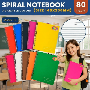 Advanced Color Coding Spiral Notebook A5 Size 80 Leaves Ruled Lined Writing Notebook for School Office Notes Journal Durable Paper Student Study Book