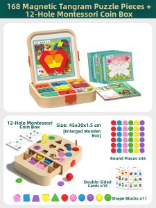 MWZ | Educational Magnetic Tangram Puzzle Blocks Ages 3-6