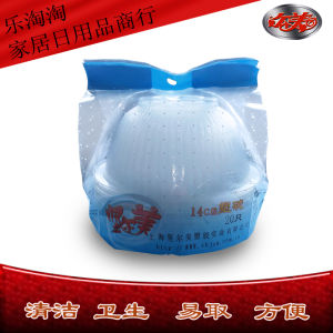 Jianermei 14cm Disposable Plastic Bowls Transparent Small Bowls for Smelly Tofu And Grilled Cold Noodles 20 Pieces 500ml Each