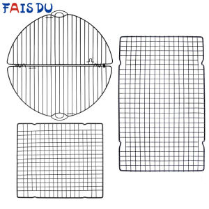 FAIS DU BBQ Stainless Steel Grid Cake Cooling Rack Cookies Biscuits Drying Rack Cooling Stand Baking Pan Kitchen Baking Tools