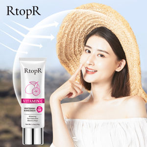 RtopR Vitamin C Whitening Sunscreen SPF50+ Block Uv Rays Waterproof Moisturizing Isolation Whitening Repair Sun Protection 40g