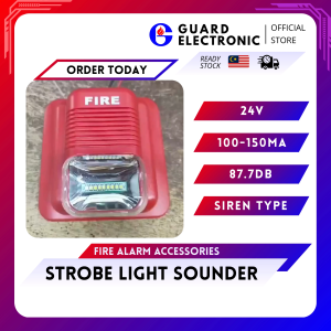 Fire & Safety Alarm Strobe Light Sounder 24V Audio Visual Fire Protection 🚨 Warning Siren | GUARD