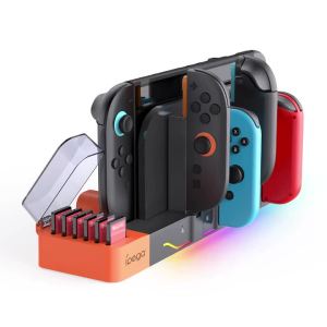 Ipega | PG-SW2061 Charging Dock for Switch 2 Original Dock – NS 1/2 Joy-Con (8 Slots) RGB Python Design 6 Game Slots