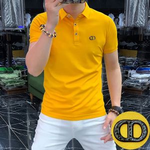 High-End Mens Short-Sleeve Polo Shirt Comfortable Casual Georgette Cotton Breathable Cool Business Formal Iron-Free Collar Top