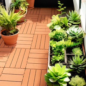 Heavy Duty Plastic Wood Floor Decking WPC Outdoor Garden Decoration Floor Tiles Balcony Flooring