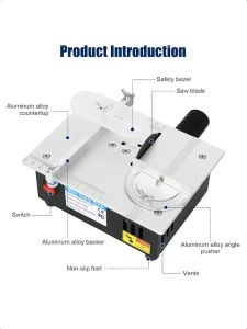 รับประกัน 10 ปี เลื่อยโต๊ะ โต๊ะเลื่อยวงเดือน 960W โต๊ะเลื่อยไม้ อเนกประสงค์ ปรับองศาได้ โต๊ะเลื่อยองศา 45° DIY 110-240V Table Saw