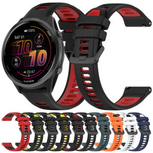 20mm 22mm Sport RUN Band for Garmin Venu 4 3 2 Forerunner 165 570 265 245 255 Music Silicone Strap For Vivoactive 6 5 4 Bracelet