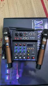 Mixer G4 Tặng Kèm 1 Đôi Mic Không Dây Cao Cấp. Chất Âm Cực Hay Có Thể Hát Song Ca Dễ Dàng Lắp Đặt. Bàn Trộn G4 Yamaha Âm Thanh Sống Động