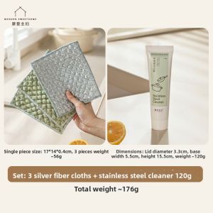 MODERN SWEETHOME | Double-sided Silver Thread Kitchen Cleaning Cloth
