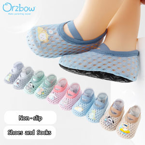 Orzbow ชั้นเดินเด็กทารกนุ่มสบายกันลื่นสำหรับฤดูร้อนรองเท้าตาข่ายระบายอากาศถุงเท้าเดินพื้นเด็กทารกเด็กผู้ชายรองเท้าเด็กผู้หญิง6-18เดือน