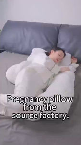 Pregnancy Pillow Maternity Pillow with Detachable & Adjustable Pillow Cover Support for Belly Back Legs and HIPS