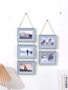 1PC 3.5x5in picture frame - Splicing wall decoration wall hanging picture frame for family friends and children picture frame
