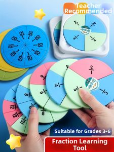 QIFUXING | Magnetic Fraction Teaching Aid Set for Learning Fractions Addition and Subtraction