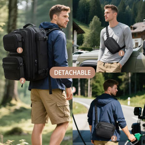 OZUKO Large Capacity Waterproof 3 in 1 Backpack Set Designer Detachable Business Backpack for Men Travel Laptop Bag