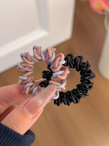 Ikat Rambut Wanita Spiral 3 Warna Korean Style Kunciran Elastis Aksesoris Rambut HG KCR32