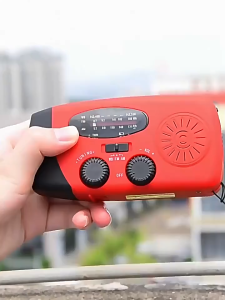 【Free Shipping】 2000mAh Multifunctional Portable Radio Hand Crank Solar USB Charging FM AM WB NOAA Weather Radio Emergency LED Flashlight Torch Power Bank