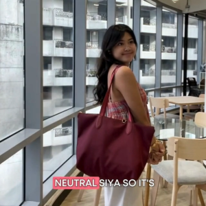 NuPrene - The Fiorella Tote Bag - Water-Resistant Tote bag in Burgundy - Made from Recycled Nylon