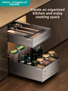 Micoe | Aluminum Kitchen Cabinet Drawer Basket