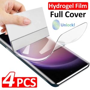 4pcs Hydrogel Film For Samsung Galaxy S26 S25 S24 S23 S22 S21 S20 Ultra Plus Screen Protector For Samsung S25 S24 S23 S20 S21 FE