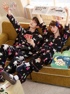 GONGDIE | Cotton Soft Cartoon Printed Couple Pajamas