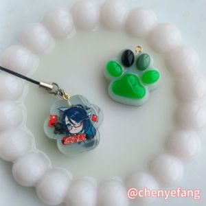 Genshin Impact Xianyun Cat paw Keychain Handmade