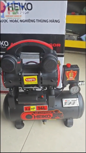 Máy Nén Khí Không Dầu HEIKO HK2214A. Dung Tích Bình Chứa 14 Lít. Dây Đồng 100% Lên Hơi Nhanh.Bảo hành 6th