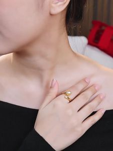 Golden South Sea Pearl Ring 9-10mm