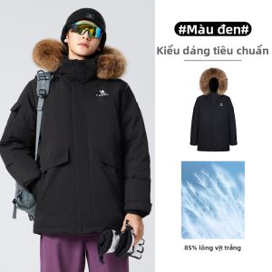 CAMEL | Áo Khoác Lông Vũ Dày Có Cổ Lông