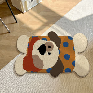 VIKAMA Cute Cartoon Wool-Like Carpet for Womens Room Decoration Soft Bedroom Side Cushion for Bed Bath and Beyond Home Decor