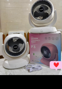 Quạt Tích Điện Mini Fan F3 – Quạt Để Bàn Xoay 180° Động Cơ Êm 3 Cấp Gió Siêu Mát Thiết Kế Nhỏ Gọn Tiện Lợi